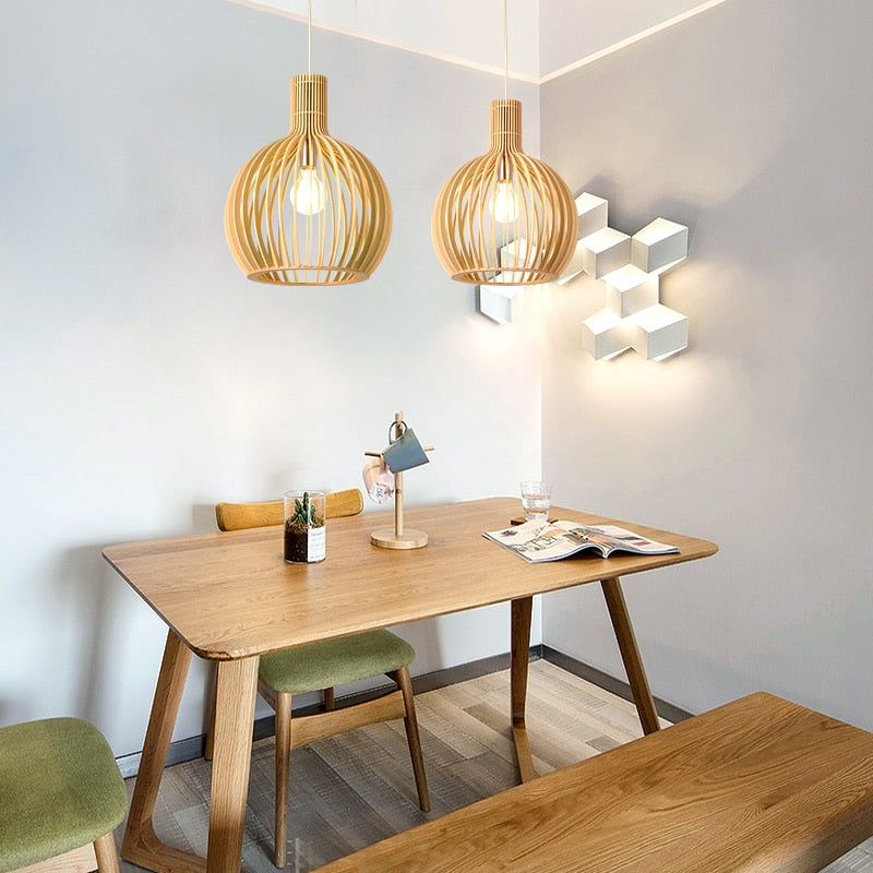 Handcrafted Wooden Pendant Light - RustikAura-23 cm-Classic Wood-State of Style