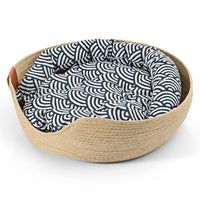 Handmade Comfortable Cat Bed - LuxeSnooze-S-Basket + luxury black bed-State of Style