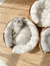 Handmade Comfortable Cat Bed - LuxeSnooze-S-Basket-State of Style