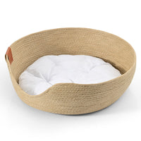 Handmade Comfortable Cat Bed - LuxeSnooze-S-Basket + white bed-State of Style
