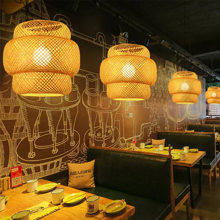 Handmade Rattan Pendant Lamp - RayaLicht-A - 40 cm-State of Style
