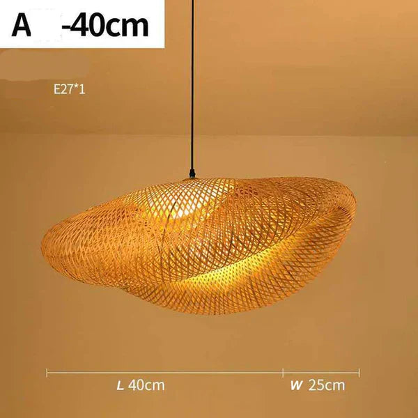 Handmade Rattan Pendant Lamp - RayaLicht-A - 40 cm-State of Style