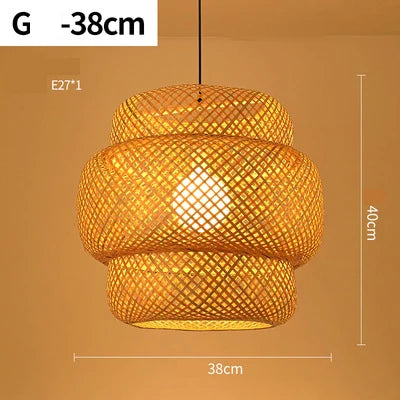 Handmade Rattan Pendant Lamp - RayaLicht-E - 38 cm-State of Style