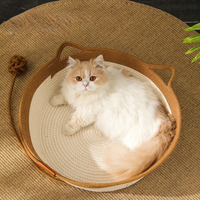 Handwoven Cotton Rope Bed for Cats - CozyNest-Khaki-S-State of Style