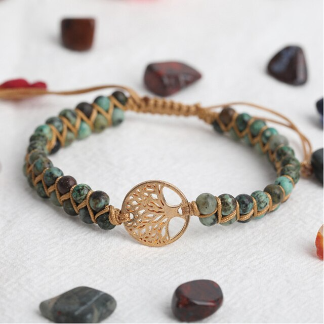 Healing Bracelet for Women | Crystal Bead Jewellery-Dark Green-State of Style