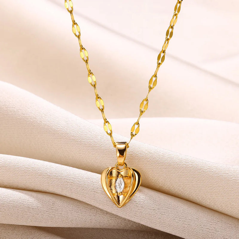 Heart Pendant Necklace | Elegant Jewellery for Women-Concave Heart-State of Style