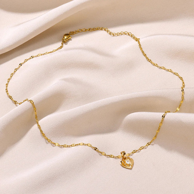 Heart Pendant Necklace | Elegant Jewellery for Women-Concave Heart-State of Style
