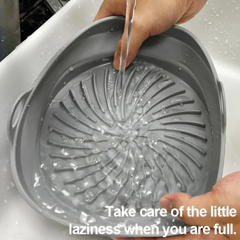 Heat-Resistant Silicone Mat - AirBake-Green-Round-State of Style