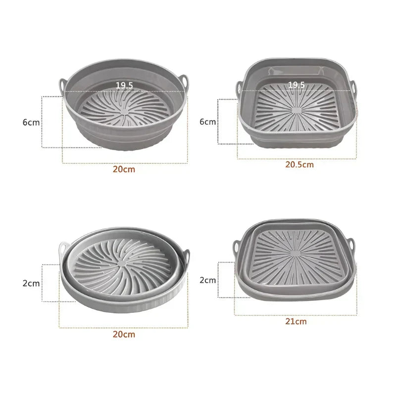 Heat-Resistant Silicone Mat - AirBake-Grey-Square-State of Style