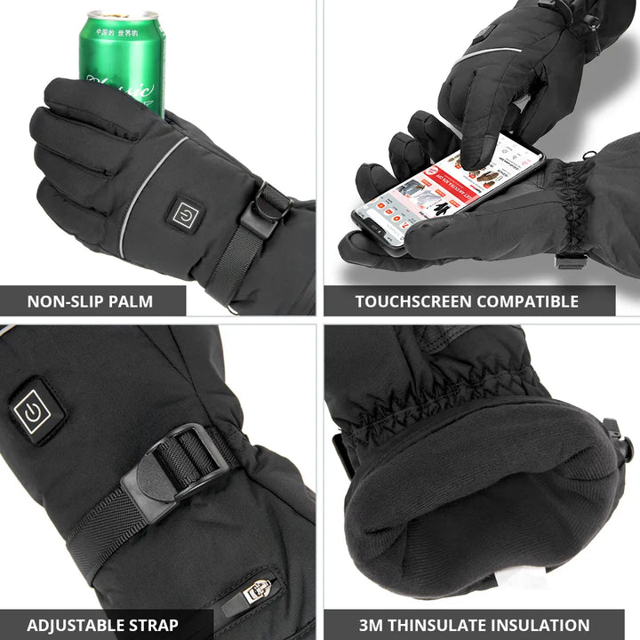 Heated Waterproof Gloves with Non-Slip Grip - Jasper-State of Style