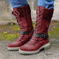 High Ladies Boots with Orthopaedic Sole - Amelia-White-5-State of Style