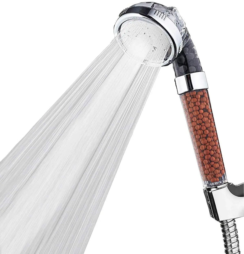 High Pressure Water-Saving Shower Head with Filter - AquaGlow-Transparent-State of Style