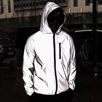 High-Reflective and Waterproof Unisex Rain Jacket - LumiSafe-S-State of Style
