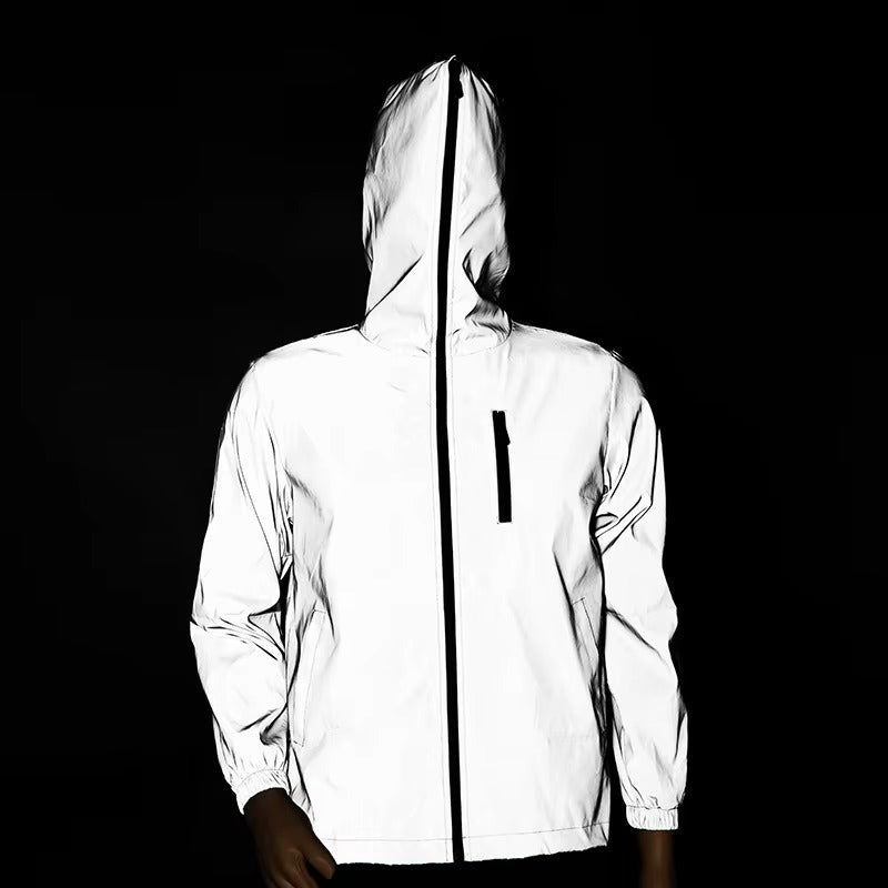 High-Reflective and Waterproof Unisex Rain Jacket - LumiSafe-S-State of Style