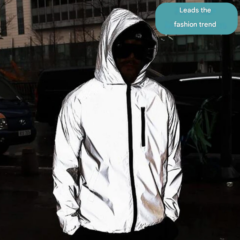 High-Reflective and Waterproof Unisex Rain Jacket - LumiSafe-S-State of Style