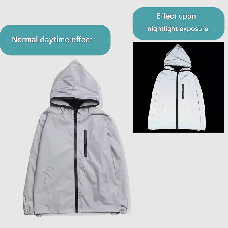 High-Reflective and Waterproof Unisex Rain Jacket - LumiSafe-S-State of Style