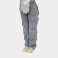 High-Waist Women's Cargo Pants - Amélie-Grey-XS-State of Style