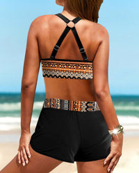 High-Waisted Bikini with Geometric Pattern – Alessia-S-State of Style