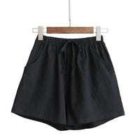 High-Waisted Linen Shorts – Plus Size & Perfect for Beach Days-Black-2XL-State of Style