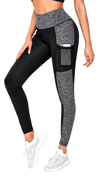High-Waisted Plus Size Yoga Leggings with Pocket-Sandstone-2XL-State of Style