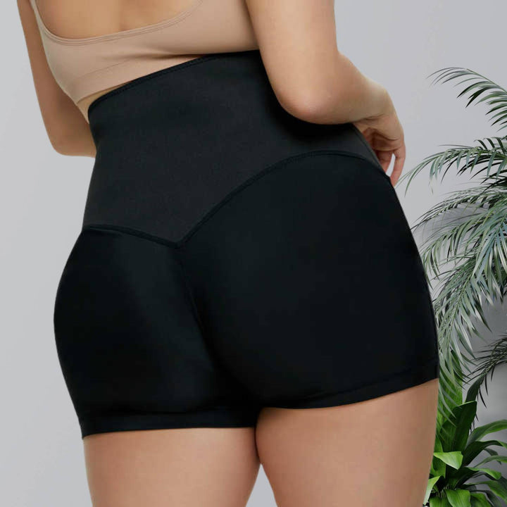 High-Waisted Sauna Sweatpants with Waist Trainer - SweatSculpt-Black/Blue-S-State of Style