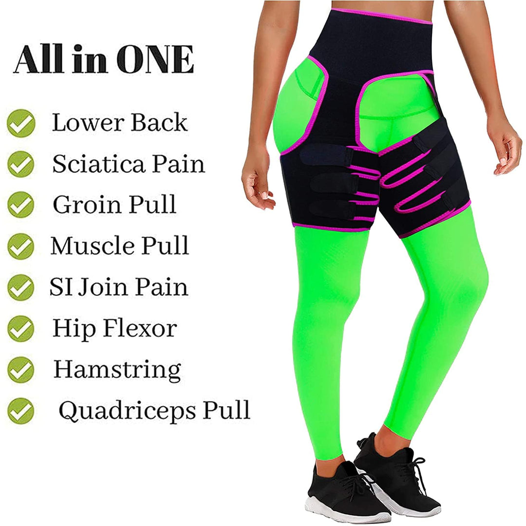 Hip and Thigh Support Band for Pain Relief - FlexiSupport-Black-S/M-State of Style