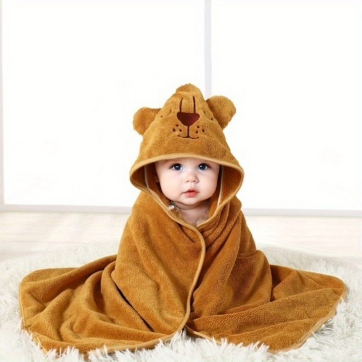 Huggably Soft Bathrobe with Hood – Dries Quickly & Keeps You Warm-Beer-State of Style