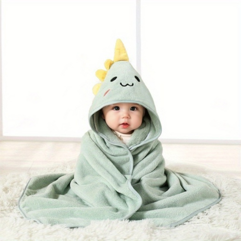 Huggably Soft Bathrobe with Hood – Dries Quickly & Keeps You Warm-Dino-State of Style