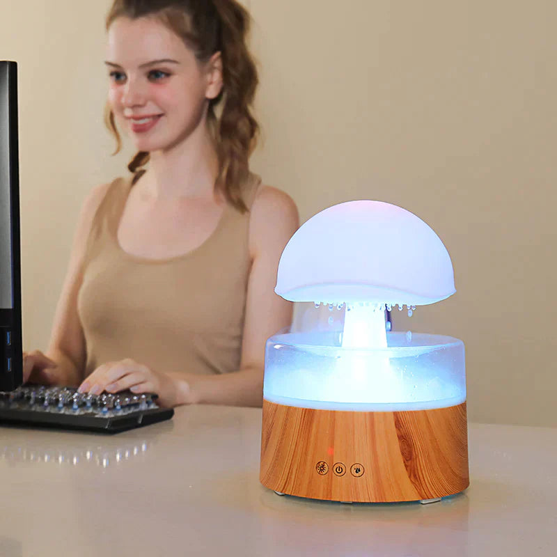 Humidifier with Night Light and Aromatherapy - AromaGlow-Wood-State of Style