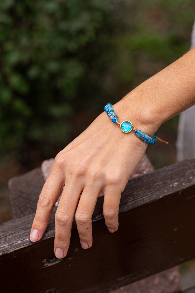 Hypnotic Blue Opal Bracelet - Liora-State of Style