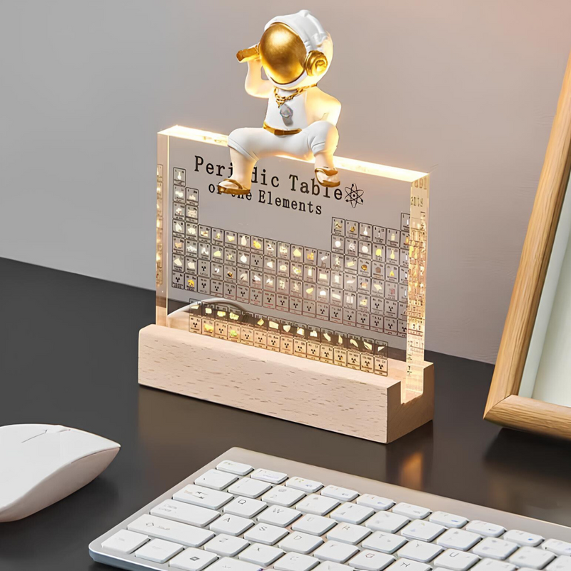 Illuminated Periodic Table with Real Elements - Elementa-State of Style