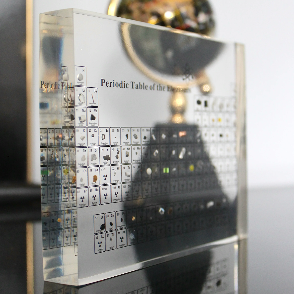 Illuminated Periodic Table with Real Elements - Elementa-State of Style