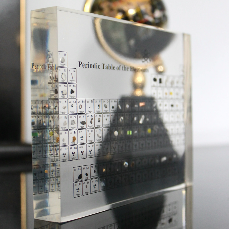 Illuminated Periodic Table with Real Elements - Elementa-State of Style