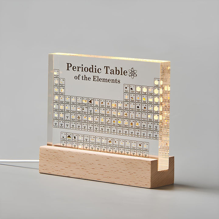 Illuminated Periodic Table with Real Elements - Elementa-State of Style