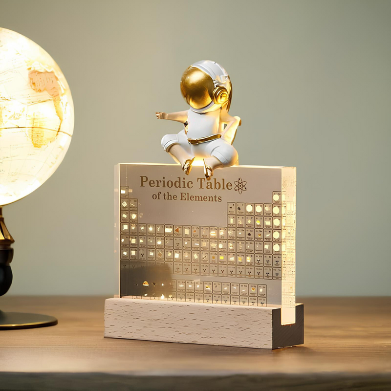 Illuminated Periodic Table with Real Elements - Elementa-State of Style