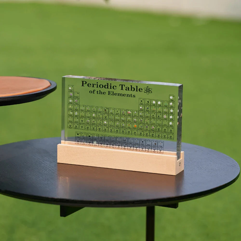 Illuminated Periodic Table with Real Elements - Elementa-State of Style