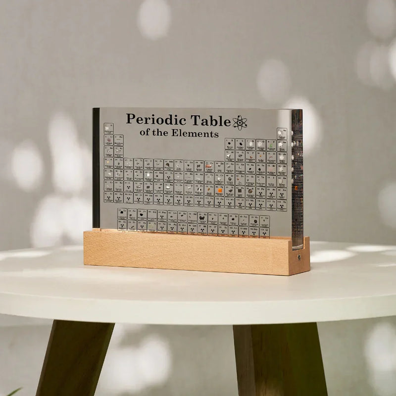 Illuminated Periodic Table with Real Elements - Elementa-State of Style