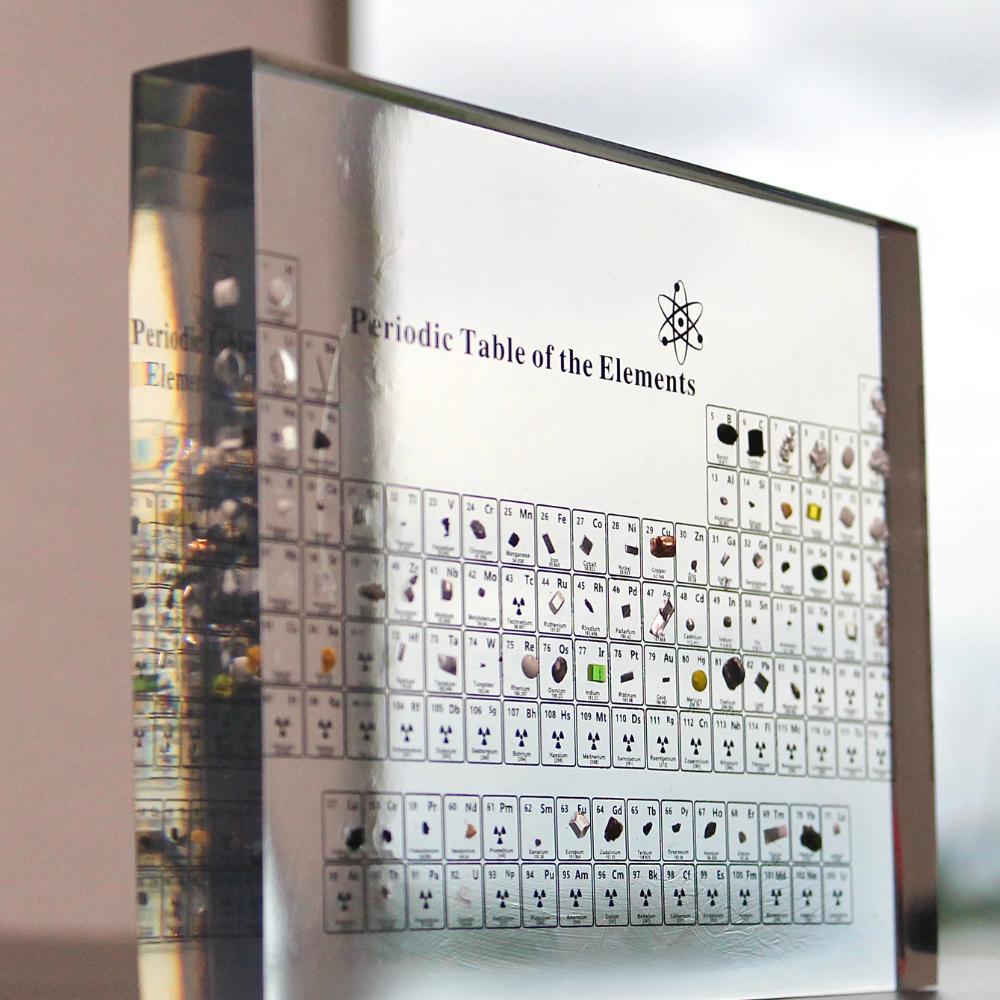 Illuminated Periodic Table with Real Elements - Elementa-State of Style