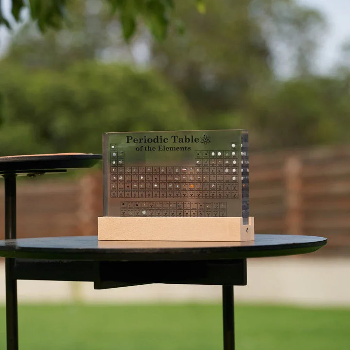 Illuminated Periodic Table with Real Elements - Elementa-State of Style