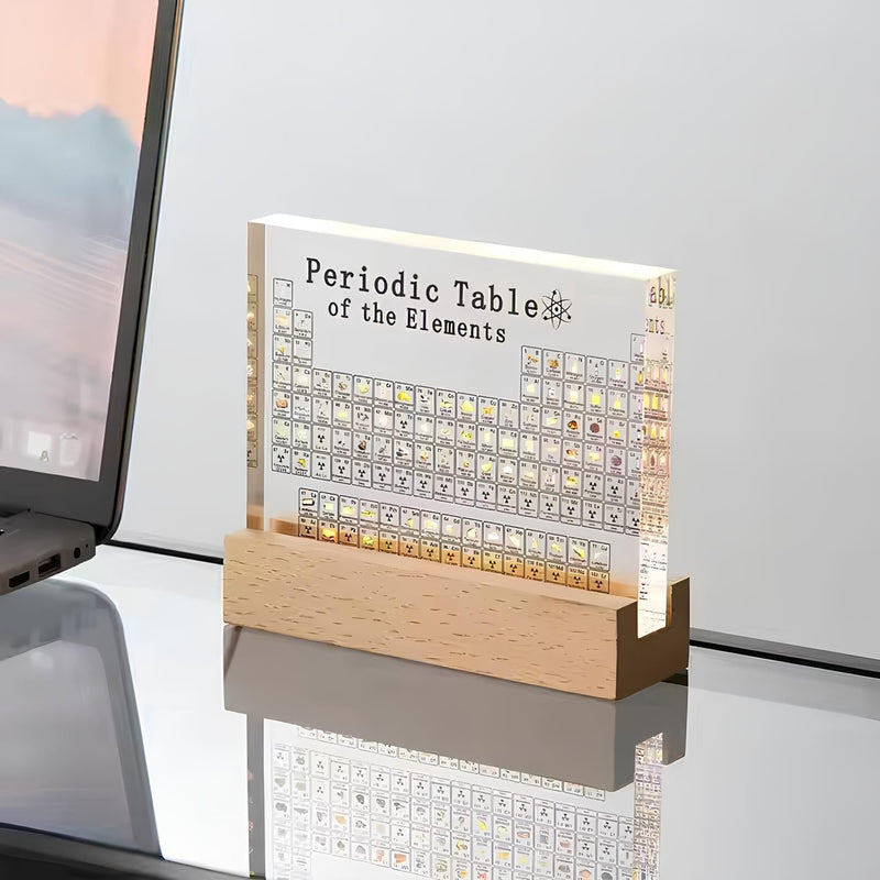 Illuminated Periodic Table with Real Elements - Elementa-State of Style