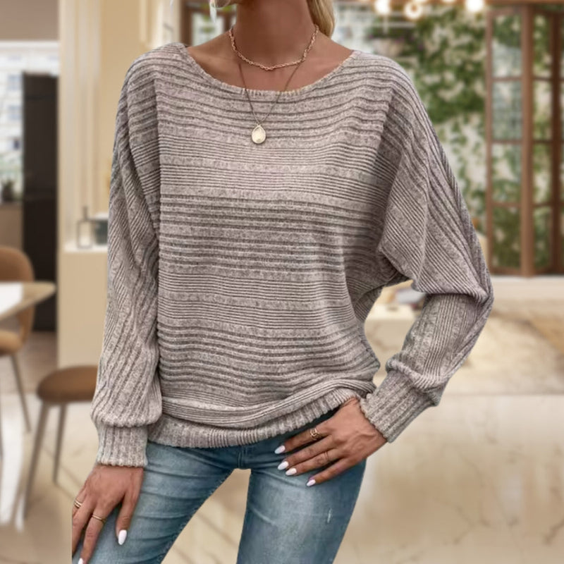 Striped women's knitted jumper – 1+1 FREE – Zorine