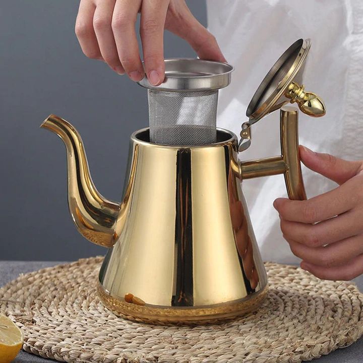 Induction Kettle with Filter - EcoBoil-1L-Gold-State of Style