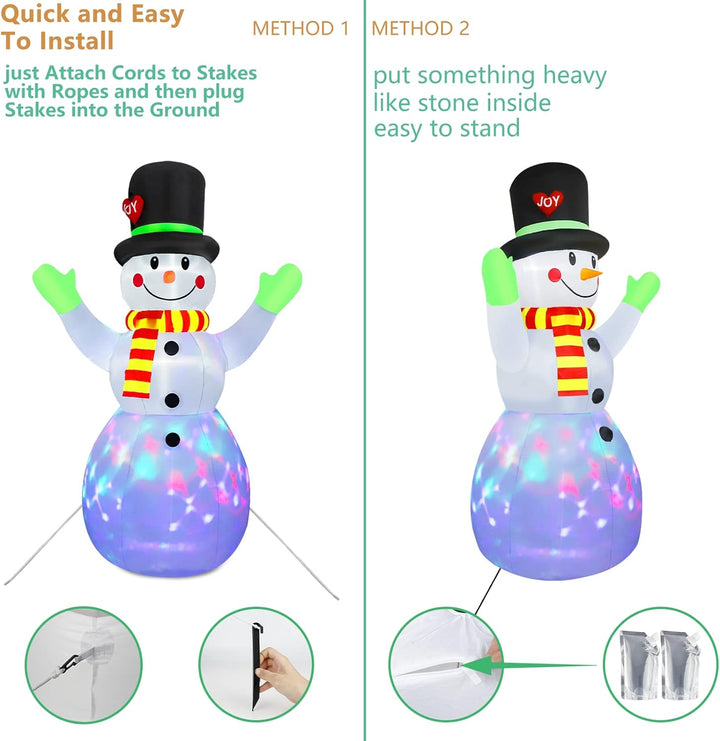 Inflatable Illuminated Snowman (213 cm) - Lotte-State of Style