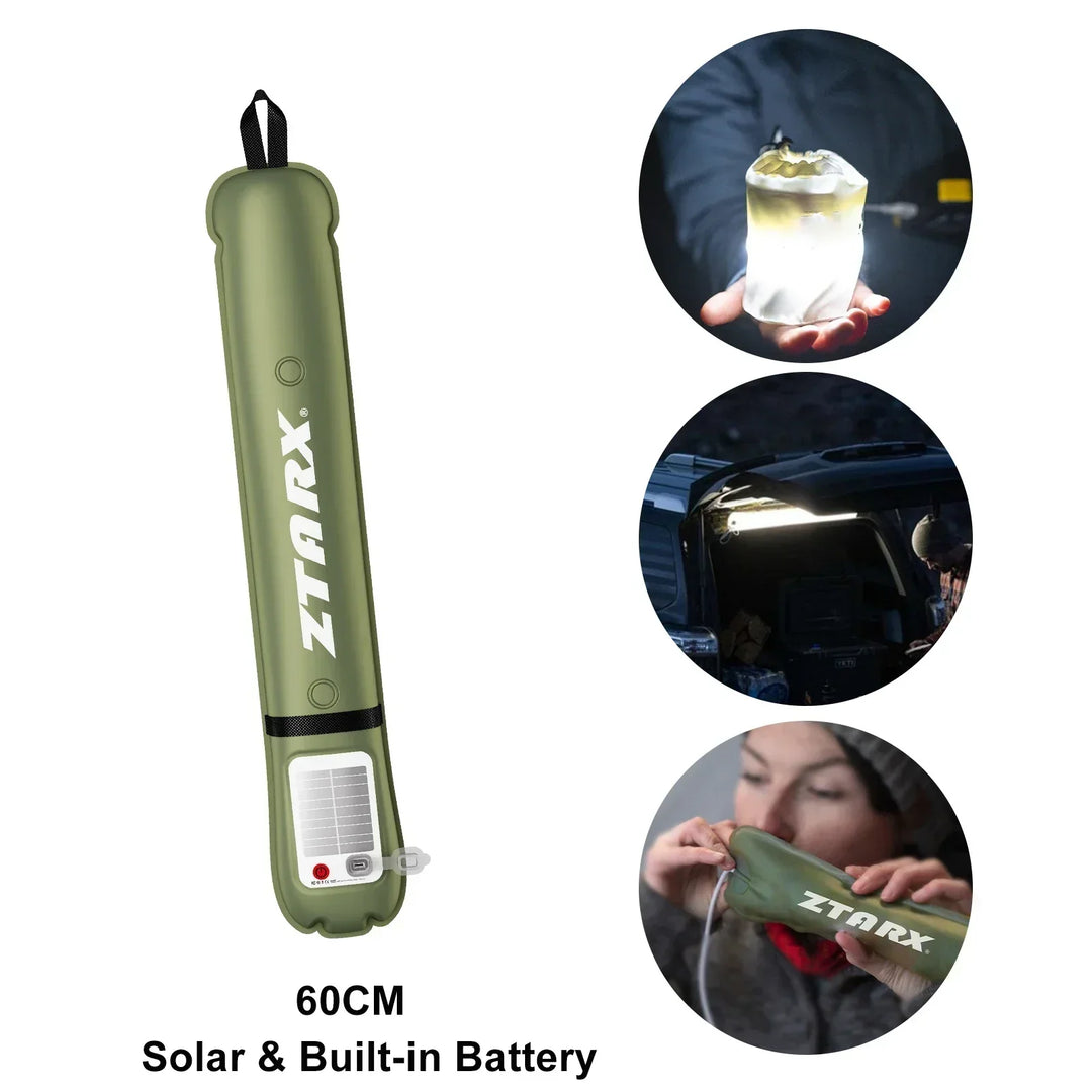 Inflatable Solar LED Tube Light - LumiGlow Pro-4000 mAh-State of Style