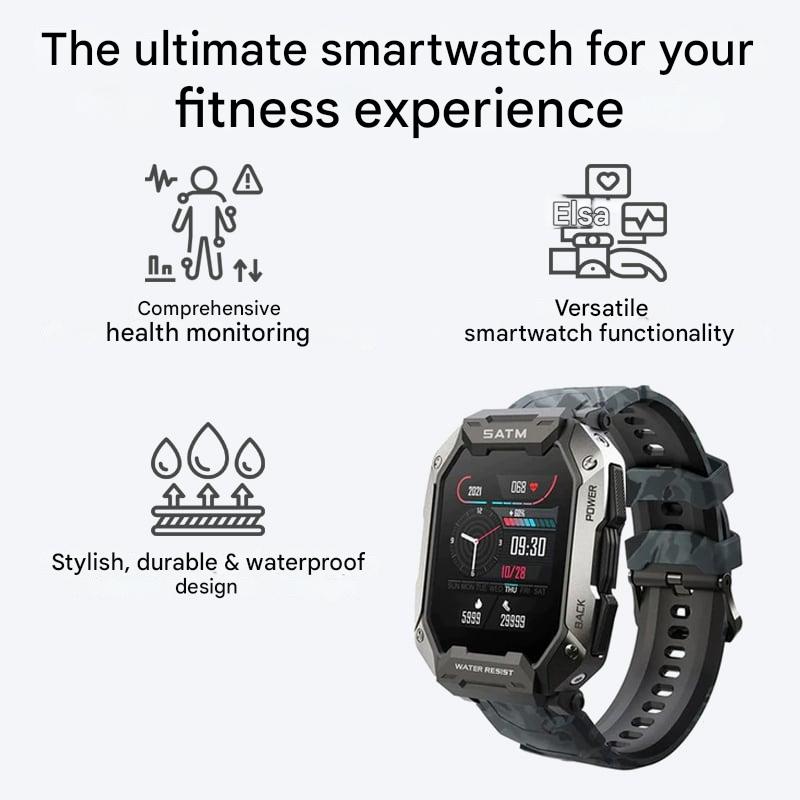 Innovative Smartwatch – ForgeTech-Metallic Black-State of Style