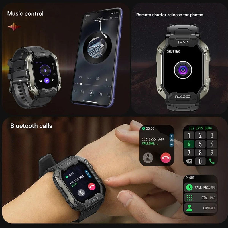 Innovative Smartwatch – ForgeTech-Metallic Black-State of Style
