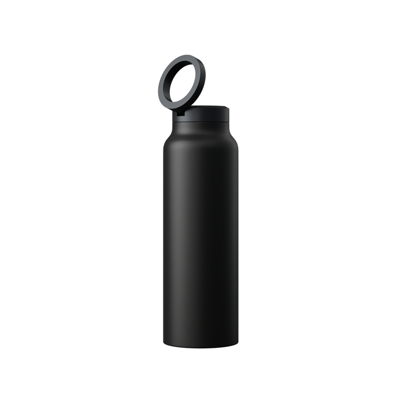 Innovative Water Bottle with Magnetic Ring – HydroSnap-Black-M (720ml)-State of Style