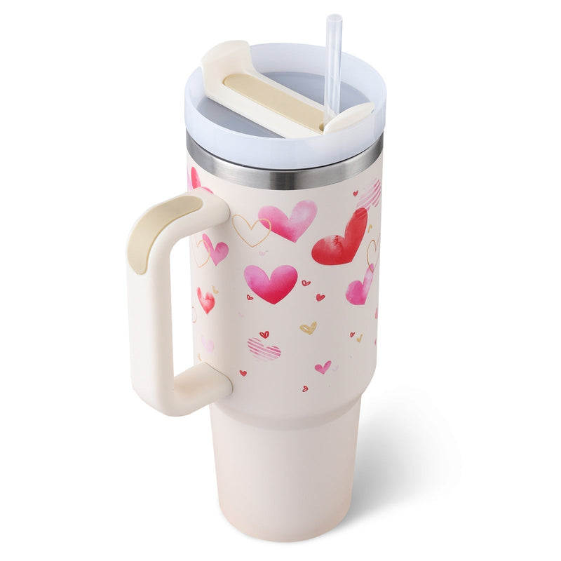 Insulated Mug with Handle and Straw - ChillMate-Black-1200 ML-State of Style