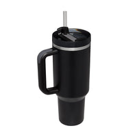 Insulated Mug with Handle and Straw - ChillMate-Black-1200 ML-State of Style