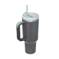 Insulated Mug with Handle and Straw - ChillMate-Charcoal-1200 ML-State of Style